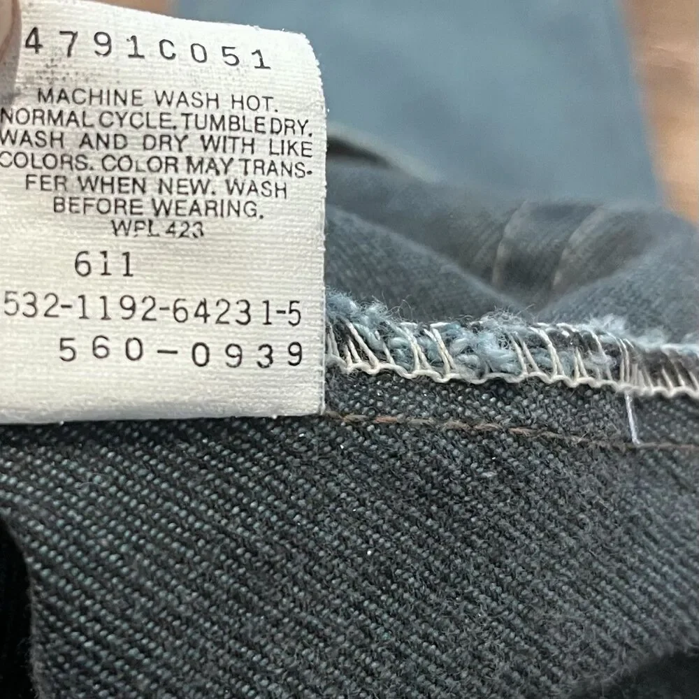 Vintage Men’s Levi’s 560 Jeans 30x31.5 Green Tapered USA Made 80s Baggy Cotton